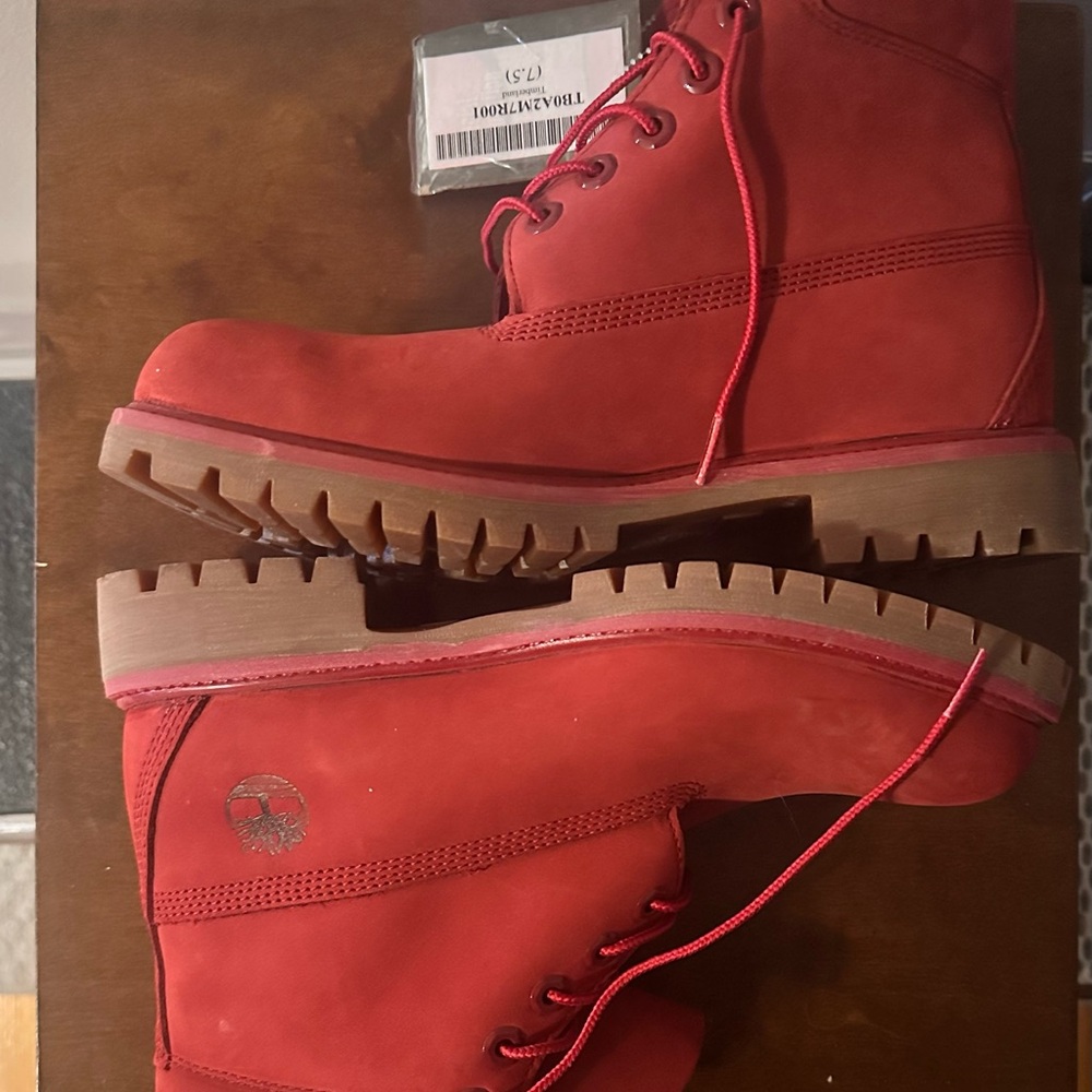 Timberland Red Leather Boots
